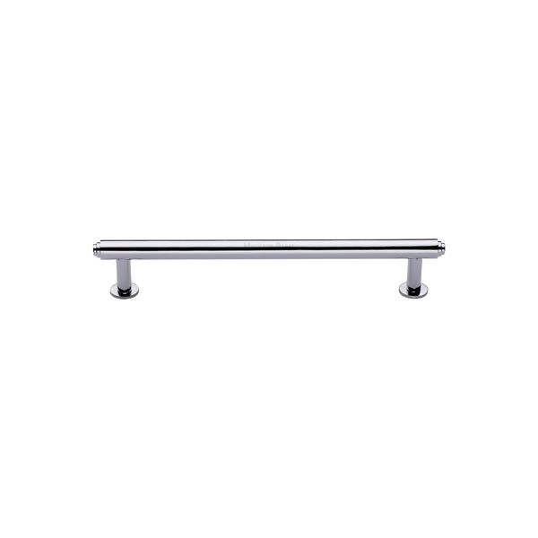 Step Cabinet Pull Handle with Rose by M Marcus - Heritage Brass