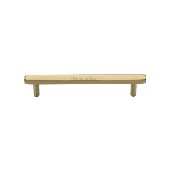 M Marcus - Heritage Brass, Hexagon Profile Cabinet Pull Handle, Cabinet Hardware, Cabinet Pull Handles