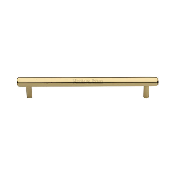 M Marcus - Heritage Brass, Hexagon Profile Cabinet Pull Handle, Cabinet Hardware, Cabinet Pull Handles