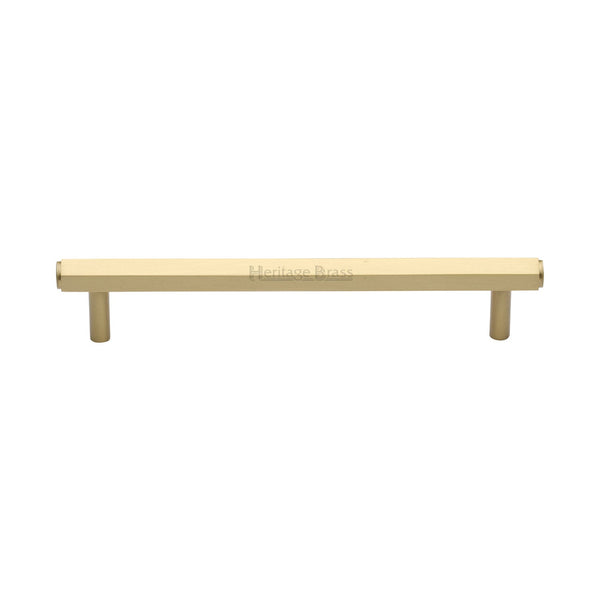 M Marcus - Heritage Brass, Hexagon Profile Cabinet Pull Handle, Cabinet Hardware, Cabinet Pull Handles