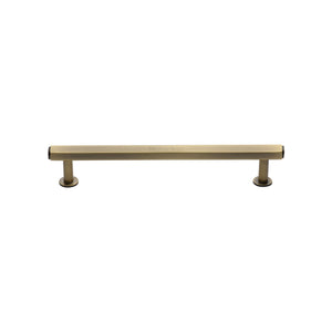 Hexagon Cabinet Pull Handle with Rose by M Marcus - Heritage Brass