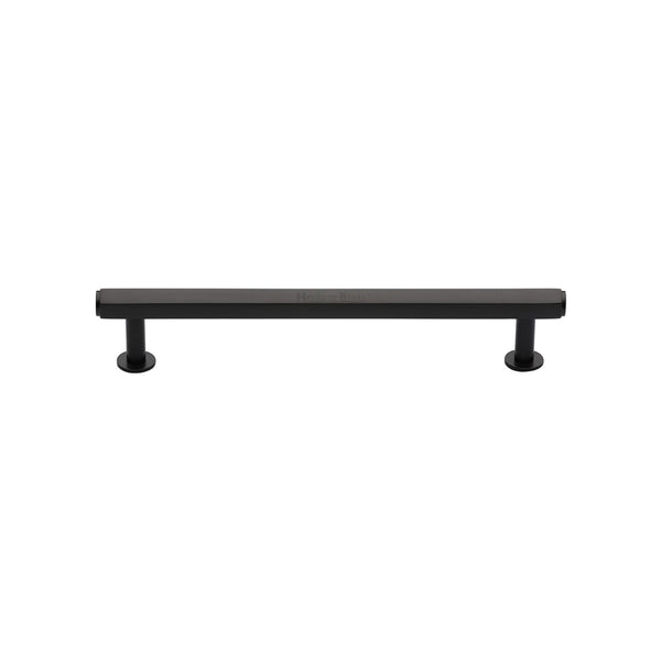 Hexagon Cabinet Pull Handle with Rose by M Marcus - Heritage Brass