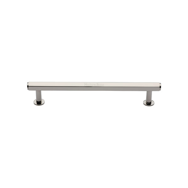 Hexagon Cabinet Pull Handle with Rose by M Marcus - Heritage Brass