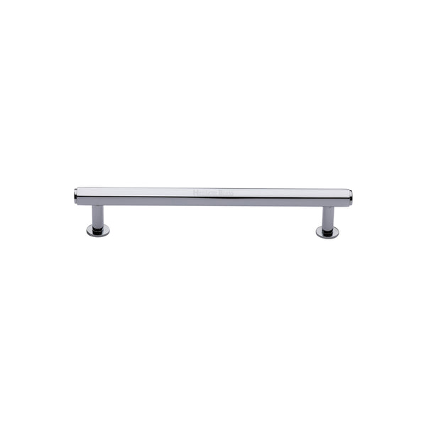 Hexagon Cabinet Pull Handle with Rose by M Marcus - Heritage Brass