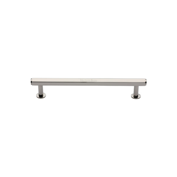 Hexagon Cabinet Pull Handle with Rose by M Marcus - Heritage Brass