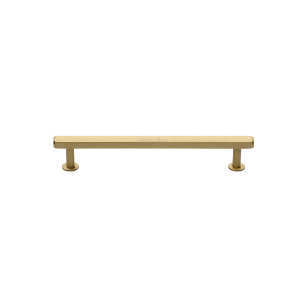 M Marcus - Heritage Brass, Hexagon Cabinet Pull Handle with Rose, Cabinet Hardware, Cabinet Pull Handles