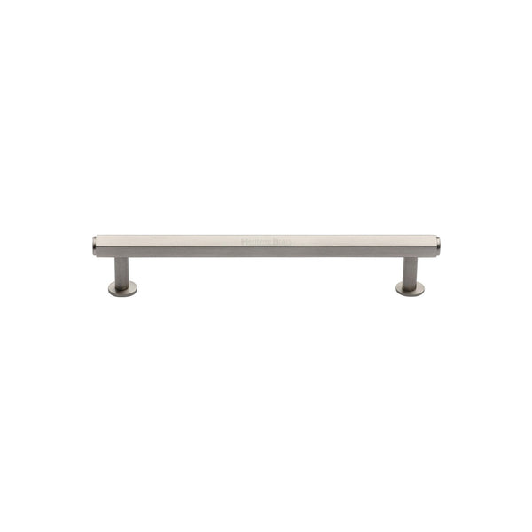 M Marcus - Heritage Brass, Hexagon Cabinet Pull Handle with Rose, Cabinet Hardware, Cabinet Pull Handles