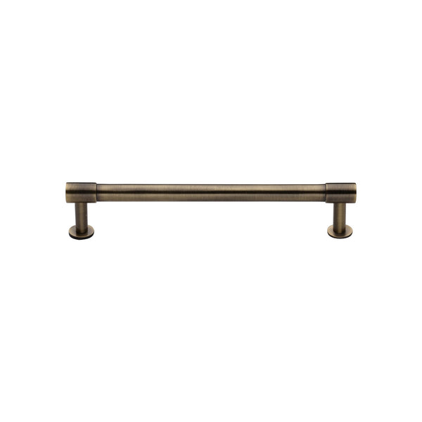 M Marcus - Heritage Brass, Phoenix Cabinet Pull Handle with Rose, Cabinet Hardware, Cabinet Pull Handles