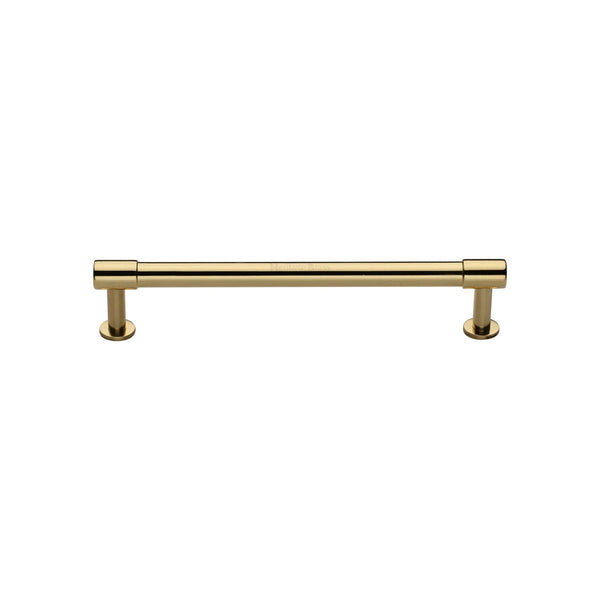 M Marcus - Heritage Brass, Phoenix Cabinet Pull Handle with Rose, Cabinet Hardware, Cabinet Pull Handles