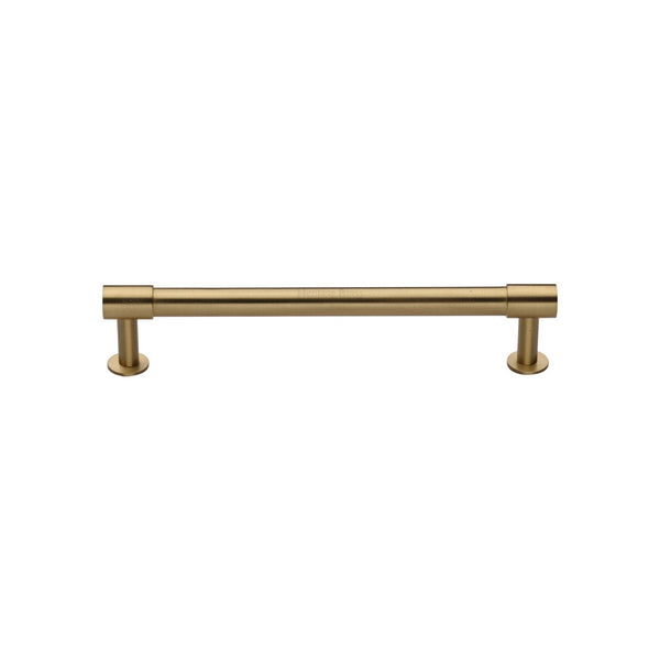 M Marcus - Heritage Brass, Phoenix Cabinet Pull Handle with Rose, Cabinet Hardware, Cabinet Pull Handles