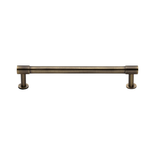 M Marcus - Heritage Brass, Phoenix Cabinet Pull Handle with Rose, Cabinet Hardware, Cabinet Pull Handles