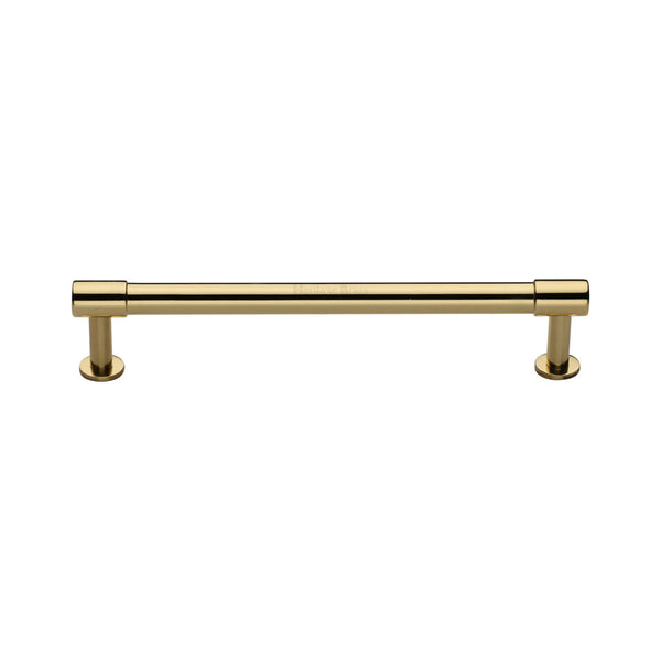 Phoenix Cabinet Pull Handle with Rose by M Marcus - Heritage Brass