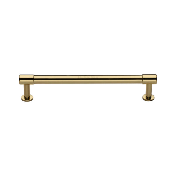 M Marcus - Heritage Brass, Phoenix Cabinet Pull Handle with Rose, Cabinet Hardware, Cabinet Pull Handles