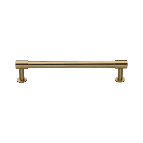 M Marcus - Heritage Brass, Phoenix Cabinet Pull Handle with Rose, Cabinet Hardware, Cabinet Pull Handles