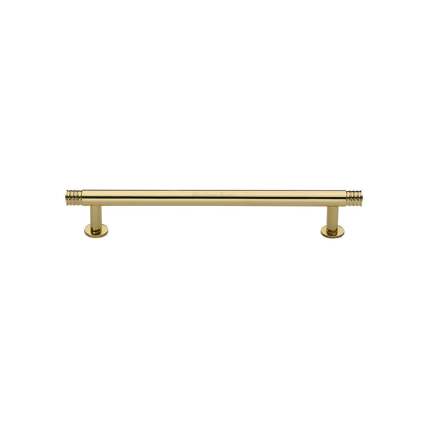 Contour Cabinet Pull Handle with Rose by M Marcus - Heritage Brass