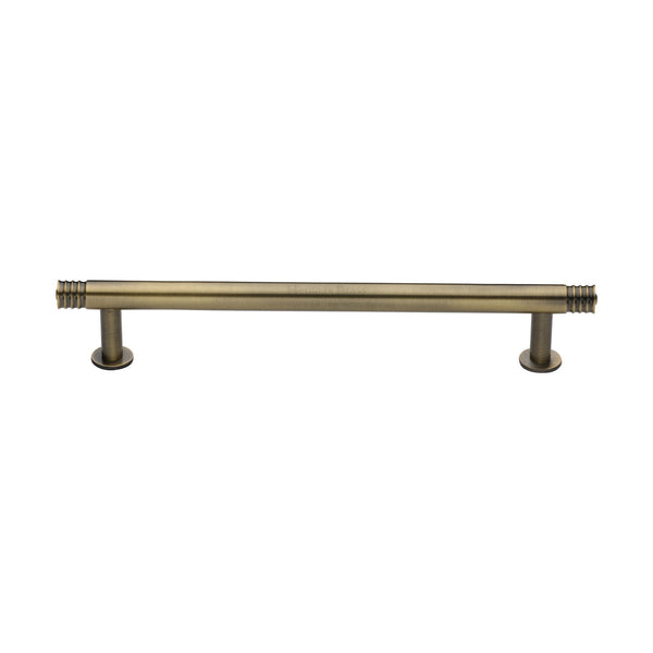 Contour Cabinet Pull Handle with Rose by M Marcus - Heritage Brass
