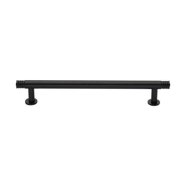 Contour Cabinet Pull Handle with Rose by M Marcus - Heritage Brass