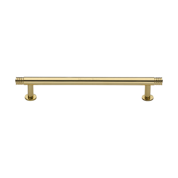 Contour Cabinet Pull Handle with Rose by M Marcus - Heritage Brass