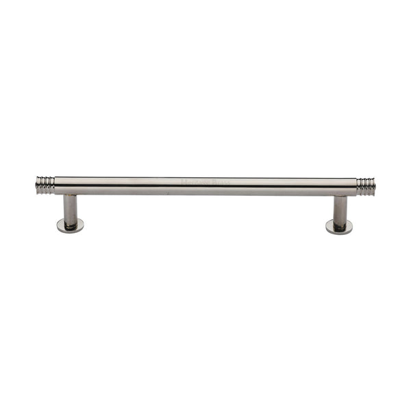 Contour Cabinet Pull Handle with Rose by M Marcus - Heritage Brass