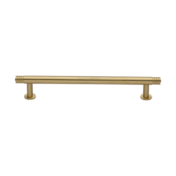 Contour Cabinet Pull Handle with Rose by M Marcus - Heritage Brass