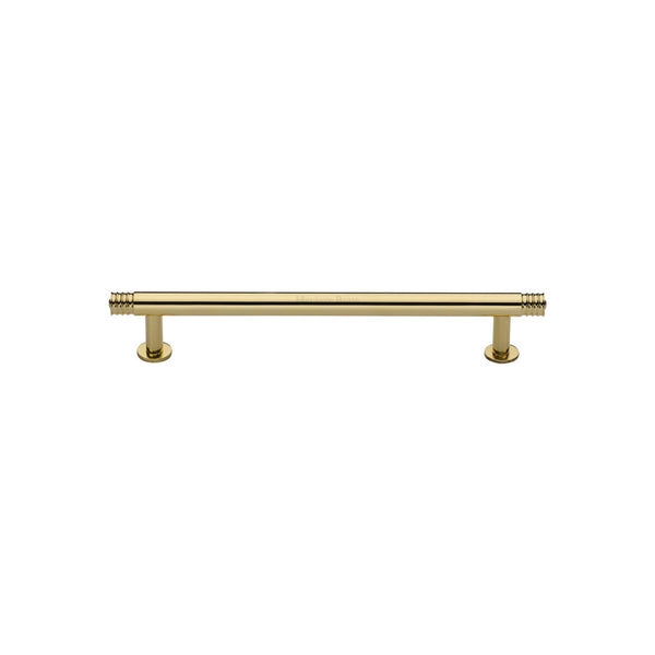 Contour Cabinet Pull Handle with Rose by M Marcus - Heritage Brass