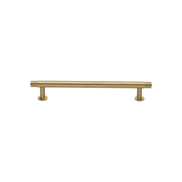 Contour Cabinet Pull Handle with Rose by M Marcus - Heritage Brass