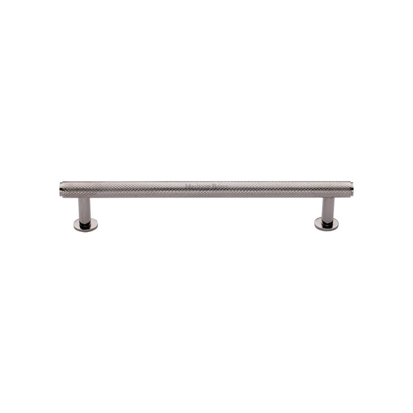 Knurled Cabinet Pull Handle with Rose by M Marcus - Heritage Brass