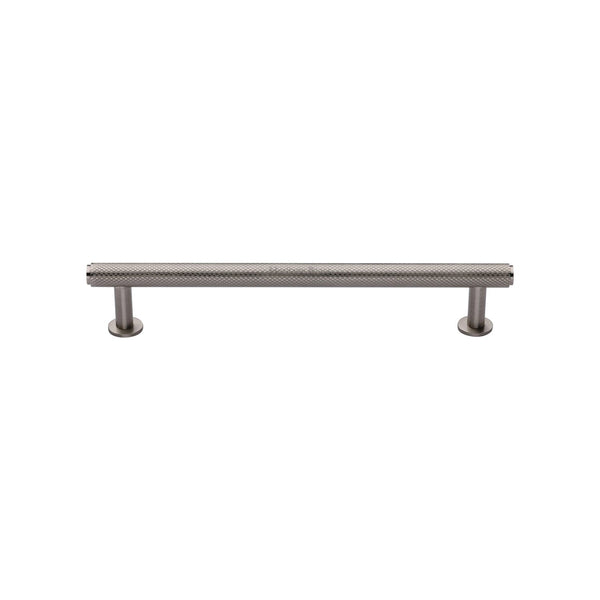 M Marcus - Heritage Brass, Knurled Cabinet Pull Handle with Rose, Cabinet Hardware, Cabinet Pull Handles