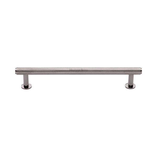 M Marcus - Heritage Brass, Knurled Cabinet Pull Handle with Rose, Cabinet Hardware, Cabinet Pull Handles