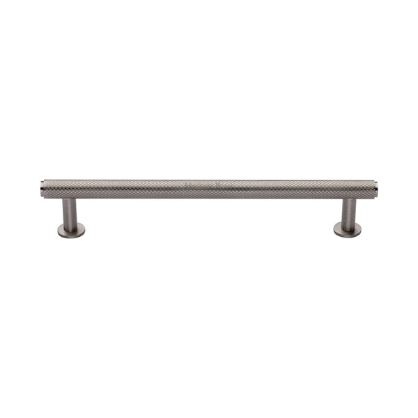 M Marcus - Heritage Brass, Knurled Cabinet Pull Handle with Rose, Cabinet Hardware, Cabinet Pull Handles