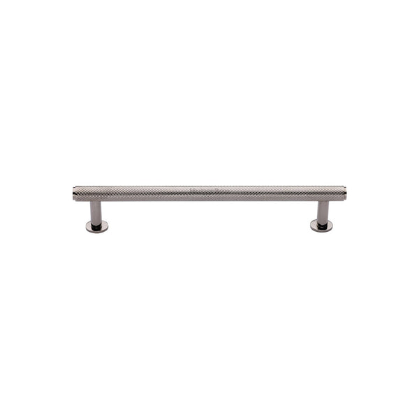 M Marcus - Heritage Brass, Knurled Cabinet Pull Handle with Rose, Cabinet Hardware, Cabinet Pull Handles