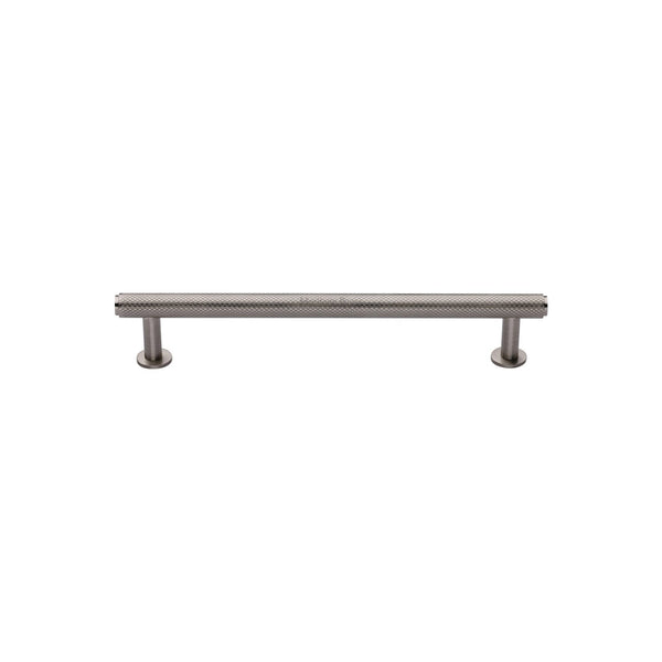 M Marcus - Heritage Brass, Knurled Cabinet Pull Handle with Rose, Cabinet Hardware, Cabinet Pull Handles