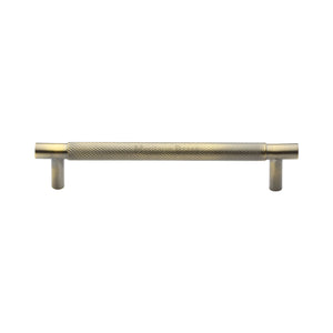 Partial Knurled Cabinet Pull Handle by M Marcus - Heritage Brass