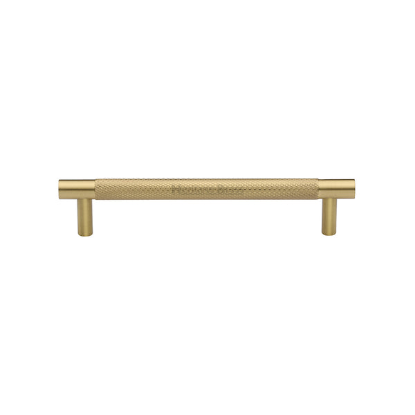 Partial Knurled Cabinet Pull Handle by M Marcus - Heritage Brass