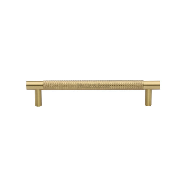 M Marcus - Heritage Brass, Partial Knurled Cabinet Pull Handle, Cabinet Hardware, Cabinet Pull Handles