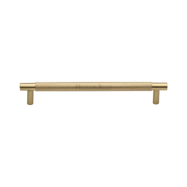 M Marcus - Heritage Brass, Partial Knurled Cabinet Pull Handle, Cabinet Hardware, Cabinet Pull Handles