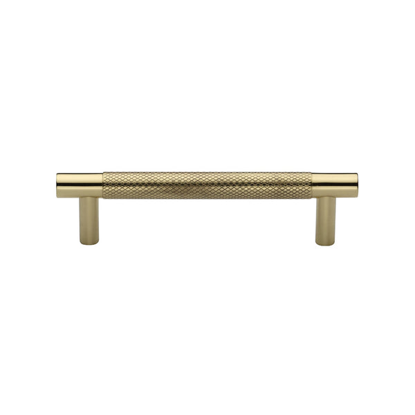 M Marcus - Heritage Brass, Partial Knurled Cabinet Pull Handle, Cabinet Hardware, Cabinet Pull Handles