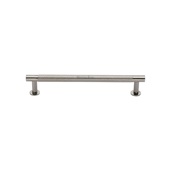 M Marcus - Heritage Brass, Partial Knurled Cabinet Pull Handle with Rose, Cabinet Hardware, Cabinet Pull Handles