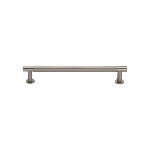 M Marcus - Heritage Brass, Partial Knurled Cabinet Pull Handle with Rose, Cabinet Hardware, Cabinet Pull Handles