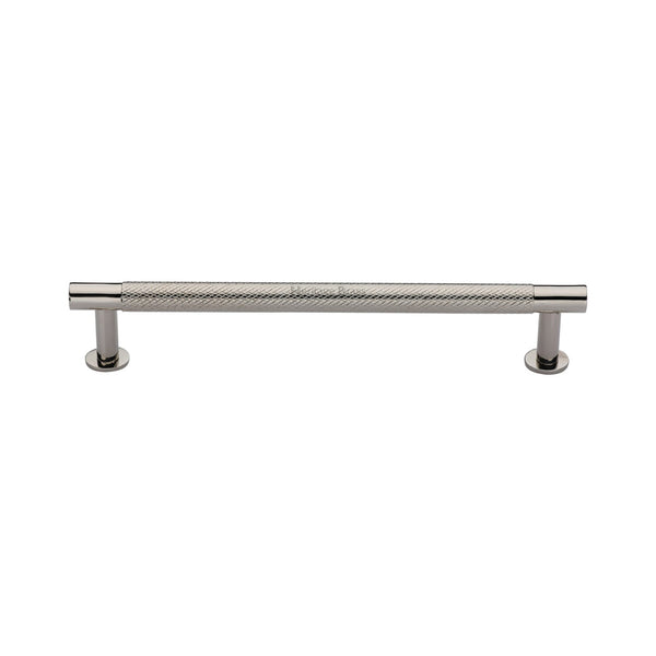 M Marcus - Heritage Brass, Partial Knurled Cabinet Pull Handle with Rose, Cabinet Hardware, Cabinet Pull Handles