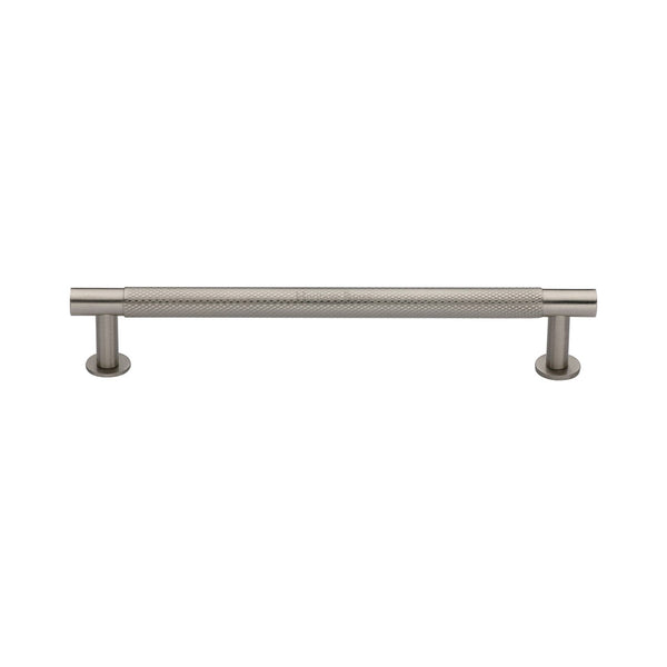 M Marcus - Heritage Brass, Partial Knurled Cabinet Pull Handle with Rose, Cabinet Hardware, Cabinet Pull Handles