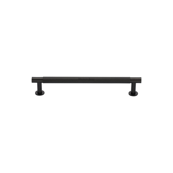 M Marcus - Heritage Brass, Partial Knurled Cabinet Pull Handle with Rose, Cabinet Hardware, Cabinet Pull Handles