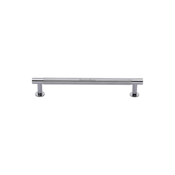 M Marcus - Heritage Brass, Partial Knurled Cabinet Pull Handle with Rose, Cabinet Hardware, Cabinet Pull Handles