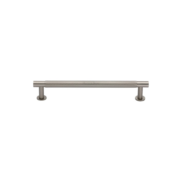 M Marcus - Heritage Brass, Partial Knurled Cabinet Pull Handle with Rose, Cabinet Hardware, Cabinet Pull Handles