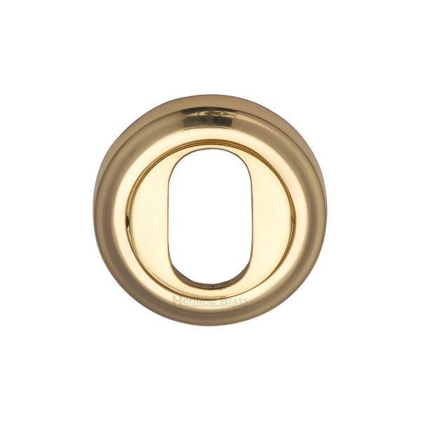 M Marcus - Heritage Brass, Oval Profile Cylinder Escutcheon Round - V5010, Escutcheons & Privacy Thumbturns, Escutcheons