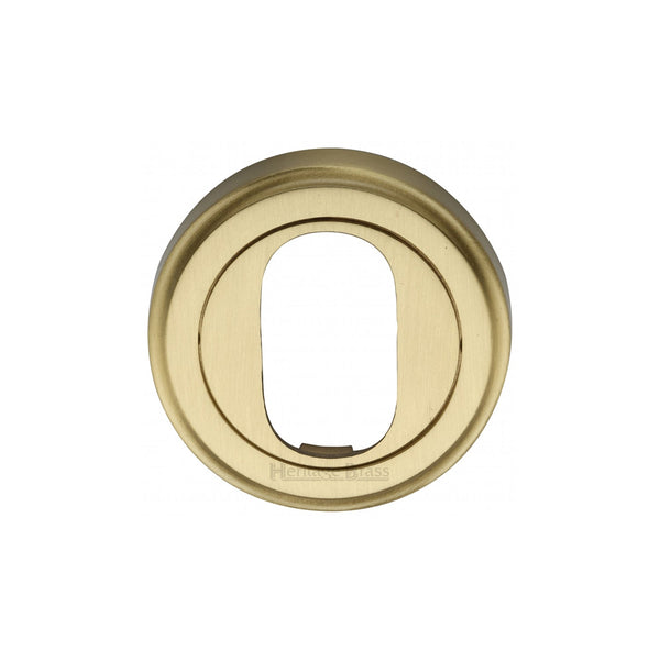 M Marcus - Heritage Brass, Oval Profile Cylinder Escutcheon Round - V5010, Escutcheons & Privacy Thumbturns, Escutcheons