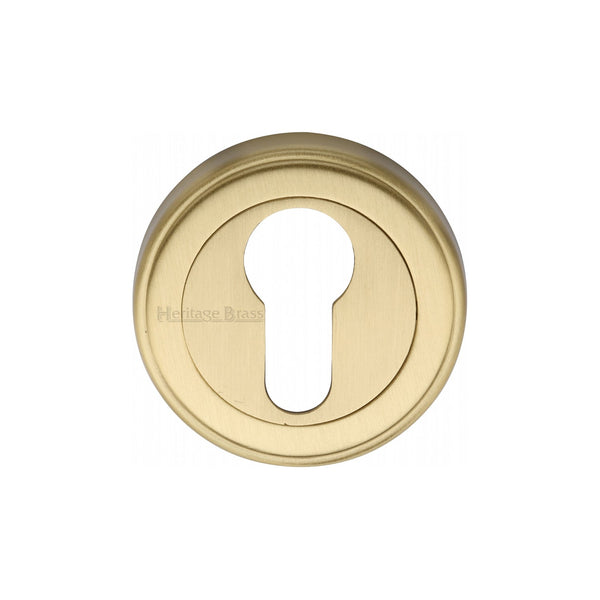 M Marcus - Heritage Brass, Euro Profile Cylinder Escutcheon Round - V5020, Escutcheons & Privacy Thumbturns, Escutcheons