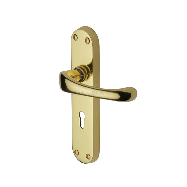 M Marcus - Heritage Brass, Gloucester Door Handle on Plate, Door Handles, Door Handles on Plate