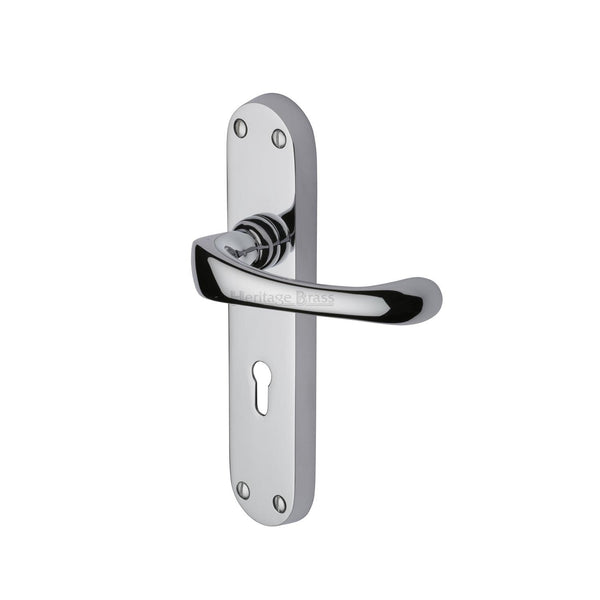 M Marcus - Heritage Brass, Gloucester Door Handle on Plate, Door Handles, Door Handles on Plate