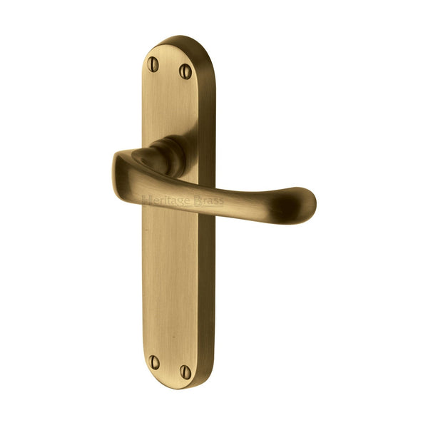 M Marcus - Heritage Brass, Gloucester Door Handle on Plate, Door Handles, Door Handles on Plate